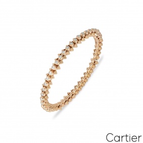 Cartier Rose Gold Diamond Clash de Cartier Bracelet Size 15 N6715015